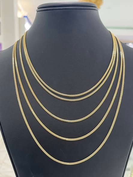 14K 2MM CUBAN LINK CHAINS