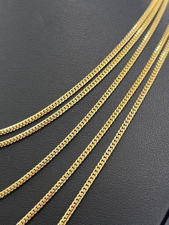 14K 2MM CUBAN LINK CHAINS