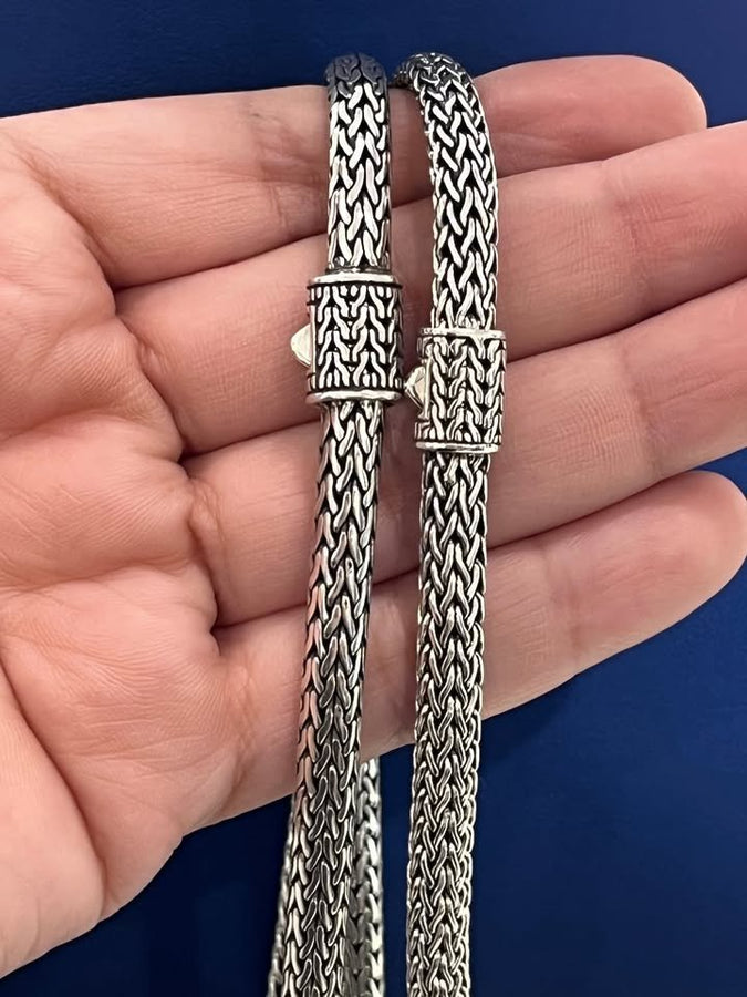 925 SILVER FLAT ROUND BYZANTINE CHAINS