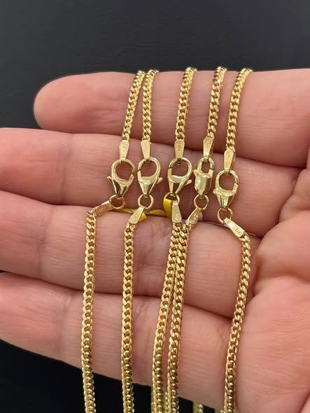 14K 2MM CUBAN LINK CHAINS